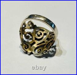 James Avery Sterling Silver Open Sorrento Scroll Ring Sz 9