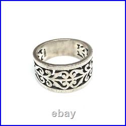 James Avery Sterling Silver Openwork Band Ring Filigree Design Size 6.75 925