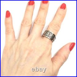 James Avery Sterling Silver Openwork Band Ring Filigree Design Size 6.75 925