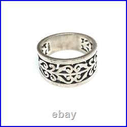James Avery Sterling Silver Openwork Band Ring Filigree Design Size 6.75 925