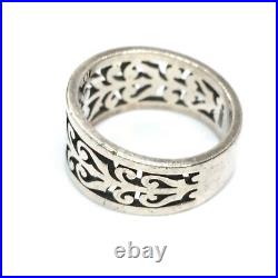James Avery Sterling Silver Openwork Band Ring Filigree Design Size 6.75 925