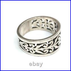 James Avery Sterling Silver Openwork Band Ring Filigree Design Size 6.75 925