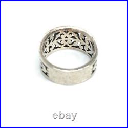 James Avery Sterling Silver Openwork Band Ring Filigree Design Size 6.75 925