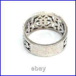 James Avery Sterling Silver Openwork Band Ring Filigree Design Size 6.75 925