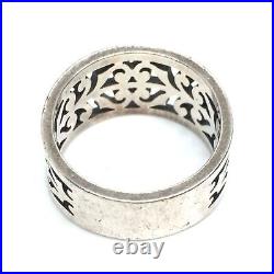 James Avery Sterling Silver Openwork Band Ring Filigree Design Size 6.75 925