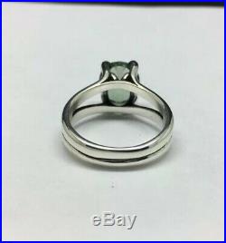 James Avery Sterling Silver Oval Prasiolite Ring Size 8