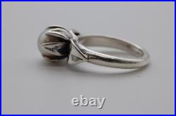 James Avery Sterling Silver Pearl Flower Ring Size 6 Retired Pre Owned James Avery Sterling Silver Pearl Flower Ring Size 6 Retired Pre Owned
