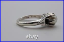 James Avery Sterling Silver Pearl Flower Ring Size 6 Retired Pre Owned James Avery Sterling Silver Pearl Flower Ring Size 6 Retired Pre Owned