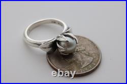 James Avery Sterling Silver Pearl Flower Ring Size 6 Retired Pre Owned James Avery Sterling Silver Pearl Flower Ring Size 6 Retired Pre Owned
