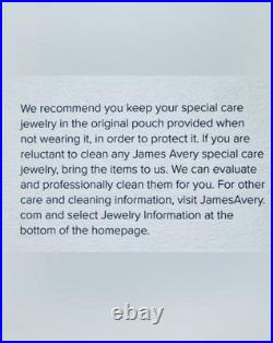 James Avery Sterling Silver Purple Heart Lab-Created Gemstone Necklace New Box