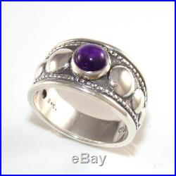 James Avery Sterling Silver Rare Retired Purple Amethyst Band Ring Size 9
