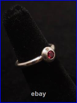 James Avery Sterling Silver Remembrance Birthstone Ring, Ruby, Size 5