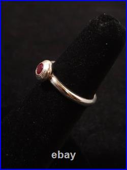 James Avery Sterling Silver Remembrance Birthstone Ring, Ruby, Size 5