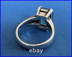James Avery Sterling Silver Retired Bella Blue Topaz Ring Size 6.25