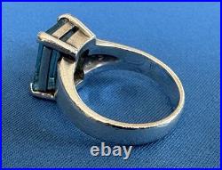 James Avery Sterling Silver Retired Bella Blue Topaz Ring Size 6.25