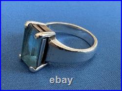 James Avery Sterling Silver Retired Bella Blue Topaz Ring Size 6.25