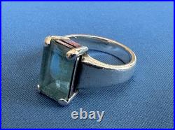James Avery Sterling Silver Retired Bella Blue Topaz Ring Size 6.25