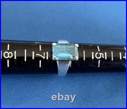 James Avery Sterling Silver Retired Bella Blue Topaz Ring Size 6.25