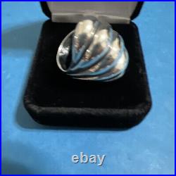 James Avery Sterling Silver Retired Dome Scallop Heavy Ring Size 9 Beautiful