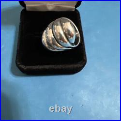 James Avery Sterling Silver Retired Dome Scallop Heavy Ring Size 9 Beautiful