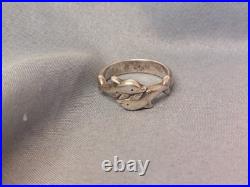 James Avery Sterling Silver Retired Double Dolphin Ring