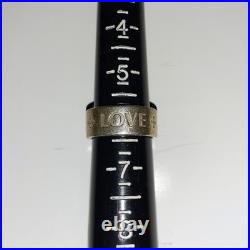 James Avery Sterling Silver Retired Faith Hope Love Ring Wide Size Sz 6