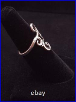 James Avery Sterling Silver Retired Filigree Open Scroll Ring, Size 6.5