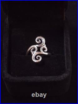 James Avery Sterling Silver Retired Filigree Open Scroll Ring, Size 6.5