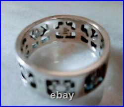 James Avery Sterling Silver Retired Four Seasons Band Ring 8.5 (6g)