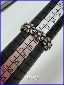 James Avery Sterling Silver Ring Floral Daisy Band Womens Size 8