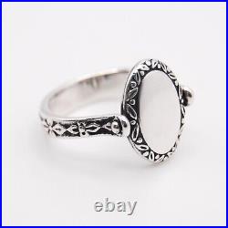 James Avery Sterling Silver SECRET MESSAGE RING Size 6 Retired