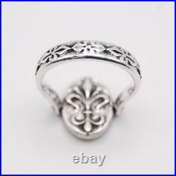 James Avery Sterling Silver SECRET MESSAGE RING Size 6 Retired