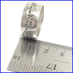 James Avery Sterling Silver Scripture of Ruth Hebrew Wide Band Ring Size 10-1/4