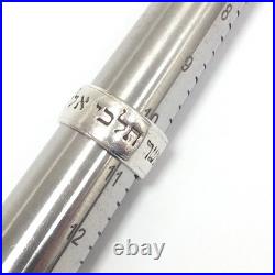 James Avery Sterling Silver Scripture of Ruth Hebrew Wide Band Ring Size 10-1/4