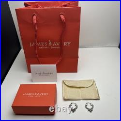 James Avery Sterling Silver Scroll Heart Earrings Retired