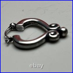 James Avery Sterling Silver Scroll Heart Earrings Retired