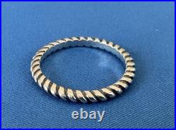James Avery Sterling Silver Small Twisted Wire Ring Size 6.75