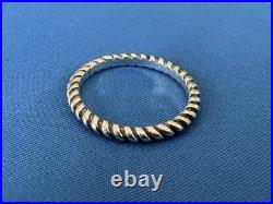 James Avery Sterling Silver Small Twisted Wire Ring Size 6.75