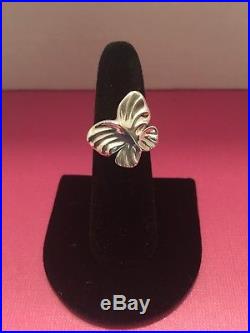 James Avery Sterling Silver Soft Butterfly Ring, Retired, Size 7, Pre-Owned, Box