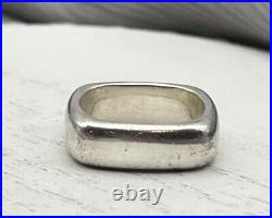 James Avery Sterling Silver Soft Square Ring Size 5.5 Retired