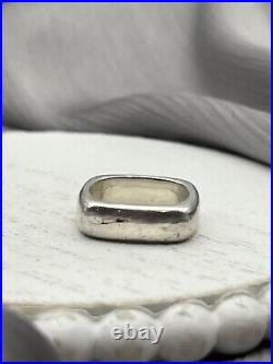 James Avery Sterling Silver Soft Square Ring Size 5.5 Retired