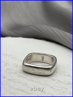 James Avery Sterling Silver Soft Square Ring Size 5.5 Retired