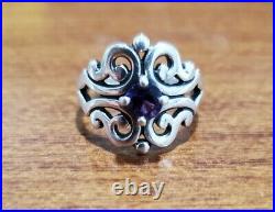 James Avery Sterling Silver Spanish Lace Amethyst Ring-size 7 Georgeous