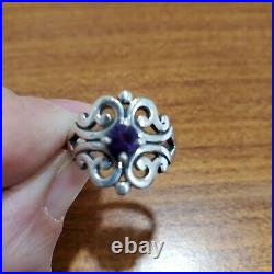 James Avery Sterling Silver Spanish Lace Amethyst Ring-size 7 Georgeous