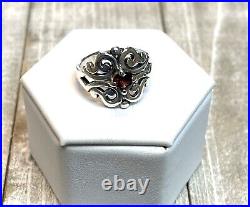 James Avery Sterling Silver Spanish Lace Birthstone Ring Garnet, January, Size 6