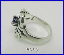 James Avery Sterling Silver Spanish Lace Ring With Sapphire Size 7 Lb-c1819