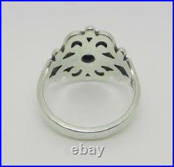 James Avery Sterling Silver Spanish Lace Ring With Sapphire Size 7 Lb-c1819