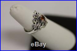 James Avery Sterling Silver Spanish Lace Ring with Citrine -Size 7