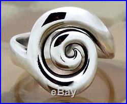James Avery Sterling Silver Spiral Swirl Ring Size 7.5, 7.2 Grams RETIRED