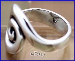 James Avery Sterling Silver Spiral Swirl Ring Size 7.5, 7.2 Grams RETIRED